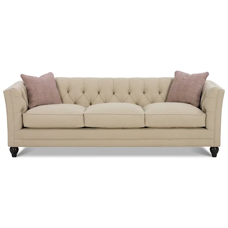 Tuxedo Styled Sofa with Deep Tufted Cushion Back